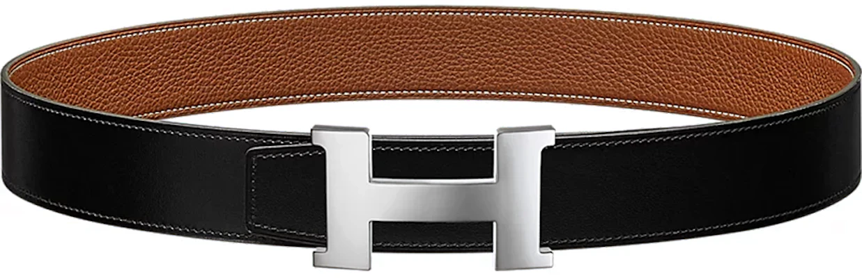 HERMES Cinturón Constance Togo 3.8cm Negro/Marrón Hebilla Plateada H074562CK05-H077971CAAA Cheap HERMES Cinturón Constance Togo 3.8cm Negro/Marrón Hebilla Plateada H074562CK05-H077971CAAA