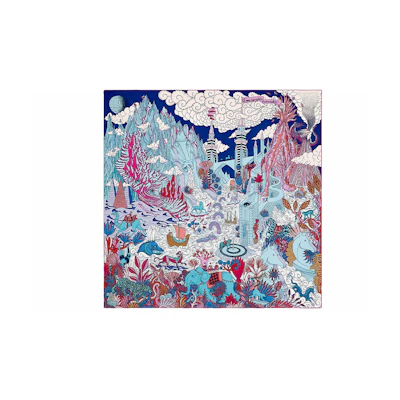 HERMES Cosmos Map Silk Scarf Purple. H003365S-05