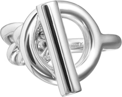 HERMES Croisette Thick 925 Silver Ring Unisex Couple Design. H104587B-000 HERMES Croisette Thick 925 Silver Ring Unisex Couple Design. H104587B-000