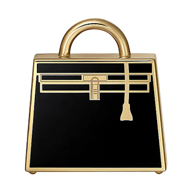 HERMES Curiosite Kelly Pendant Keychain Brass Unisex Couple Charm. H071667FD03