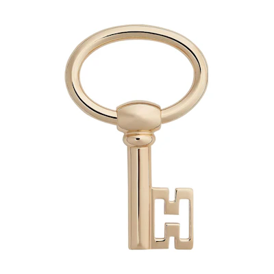 HERMES Curiosite Logo Multi-Use Key Pendant Chain Scarf Ring Bag Charm Unisex. H071723FD00
