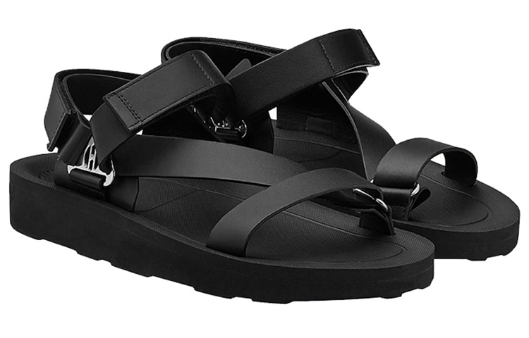 HERMES Cuzco Sandal 'Black Metallic Buckle' 圖 2
