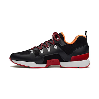 HERMES Défi Knit and Calfskin Sneakers 'Black'