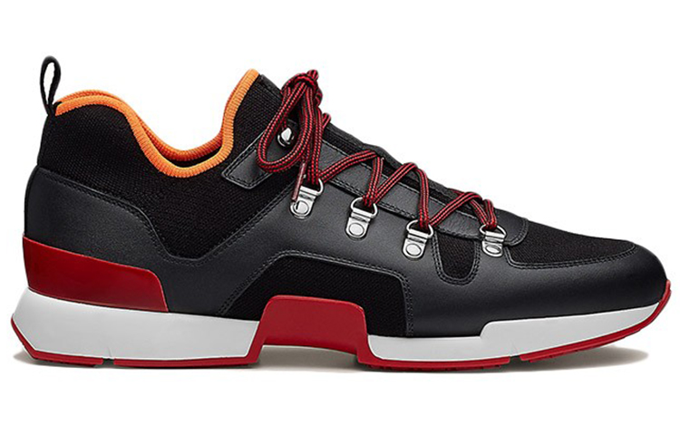 HERMES Défi Knit and Calfskin Sneakers 'Black' 圖 2