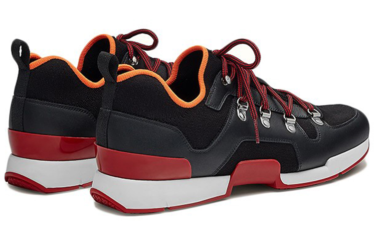 HERMES Défi Knit and Calfskin Sneakers 'Black' 圖 5