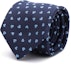 Lookbook エルメス ダンシングハーツ ネイビーブルー メンズネクタイ H339317T-01