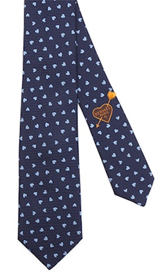 エルメス ダンシングハーツ ネイビーブルー メンズネクタイ H339317T-01 Shop エルメス ダンシングハーツ ネイビーブルー メンズネクタイ H339317T-01