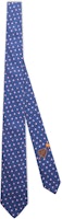 HERMES Dancing Hearts Tie for Men - Blue & Pink Heart Pattern H339317T-03 HERMES Dancing Hearts Tie for Men - Blue & Pink Heart Pattern H339317T-03