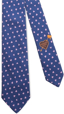 エルメス メンズ ネクタイ ダンシングハート ブルー&ピンクハート柄 H339317T-03 Lookbook エルメス メンズ ネクタイ ダンシングハート ブルー&ピンクハート柄 H339317T-03