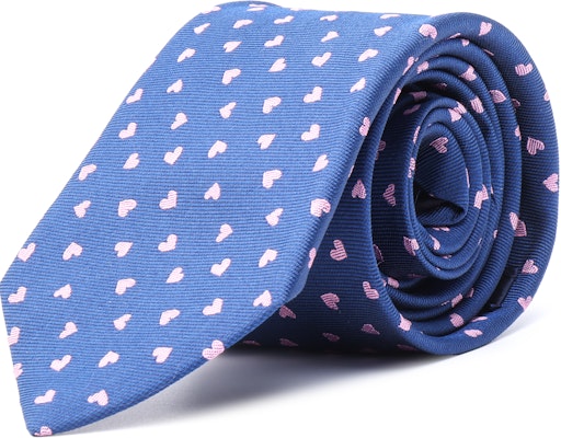 エルメス メンズ ネクタイ ダンシングハート ブルー&ピンクハート柄 H339317T-03 Shop エルメス メンズ ネクタイ ダンシングハート ブルー&ピンクハート柄 H339317T-03