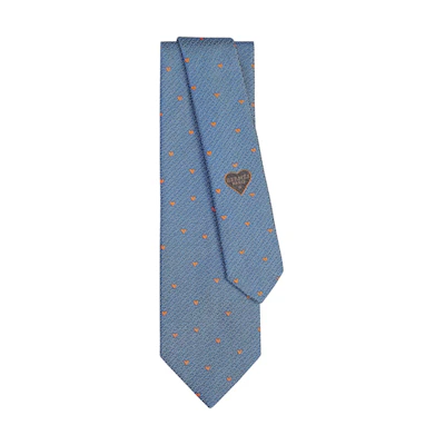 HERMES Darling Tie Sky Blue/Orange Ciel/Orange H658978T-06