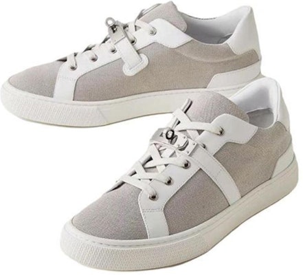 HERMES Day Canvas Low-Top Lace-Up 'Grey White' H221886Z-HPN Lookbook HERMES Day Canvas Low-Top Lace-Up 'Grey White' H221886Z-HPN