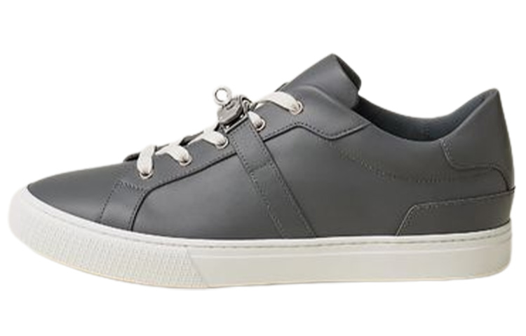 HERMES Day Leather Low-Top Lace-Up 'Grey' H212901Z-H67