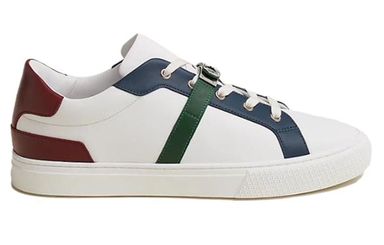 Order HERMES愛馬仕 Day 牛皮圓頭綁帶低幫板鞋 男款 多色白