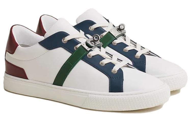 Lookbook HERMES愛馬仕 Day 牛皮圓頭綁帶低幫板鞋 男款 多色白