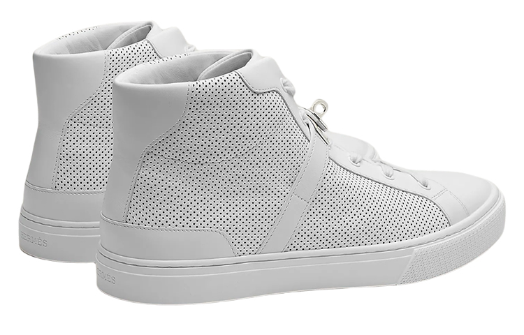 Shop HERMES Daydream Tinggi-Atas 'Kulit Anak Berlubang Putih' H221884Z-H90