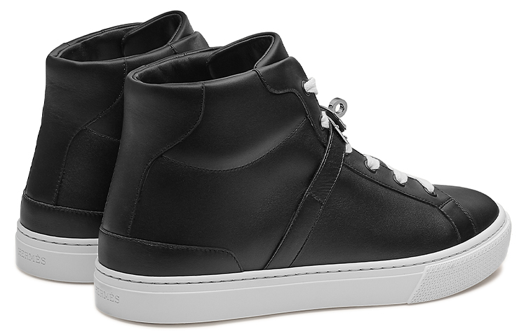 Shop 愛馬仕 Daydream 時尚百搭 皮革 高筒休閒運動鞋 黑色