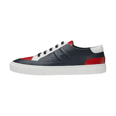 HERMES Deep Calfskin Sneaker 'Black Red'