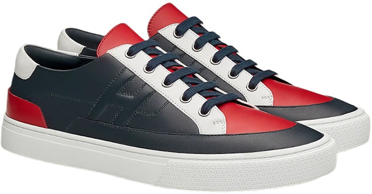 HERMES Sneaker Kulit Anak Lembu 'Hitam Merah' H212857Z-HI2 Shop HERMES Sneaker Kulit Anak Lembu 'Hitam Merah' H212857Z-HI2