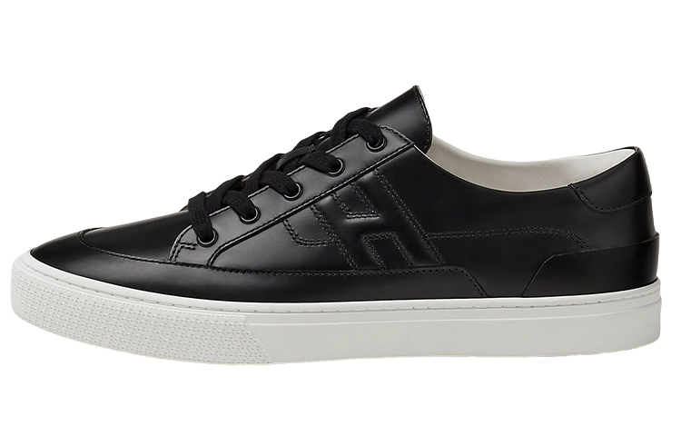 HERMES Deep Low-Top Lace-Up 'Black Leather' H222904Z-H01