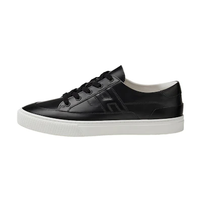 HERMES Deep Low-Top Lace-Up 'Black Leather'