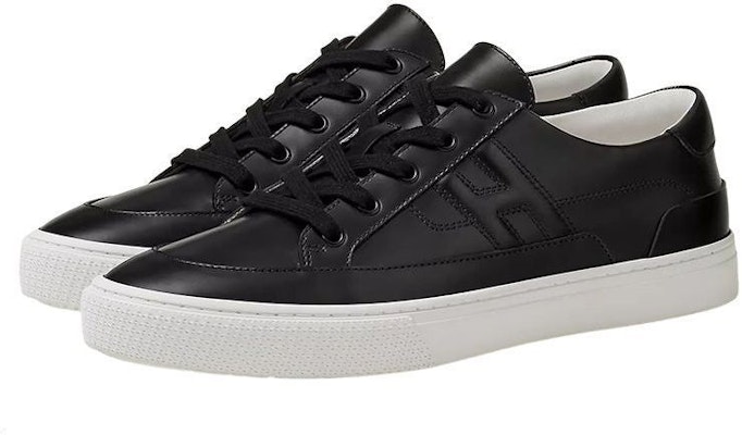 HERMES Low-Top Bertali Kulit Hitam H222904Z-H01 Shop HERMES Low-Top Bertali Kulit Hitam H222904Z-H01