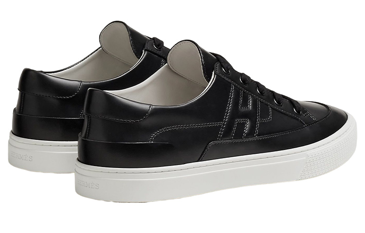 Purchase HERMES Zapatillas Bajas Cordones 'Cuero Negro' H222904Z-H01