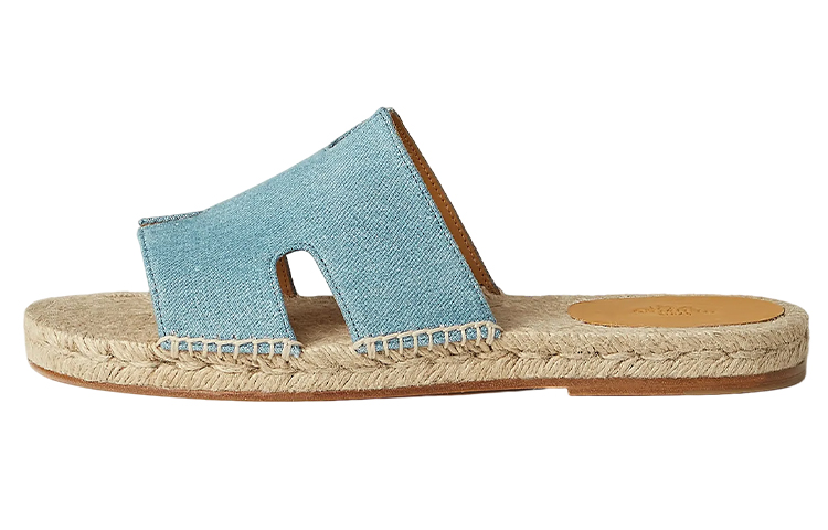 Buy エルメス デニム オープン トゥ スライド (ブルー) H221833Z-HBC