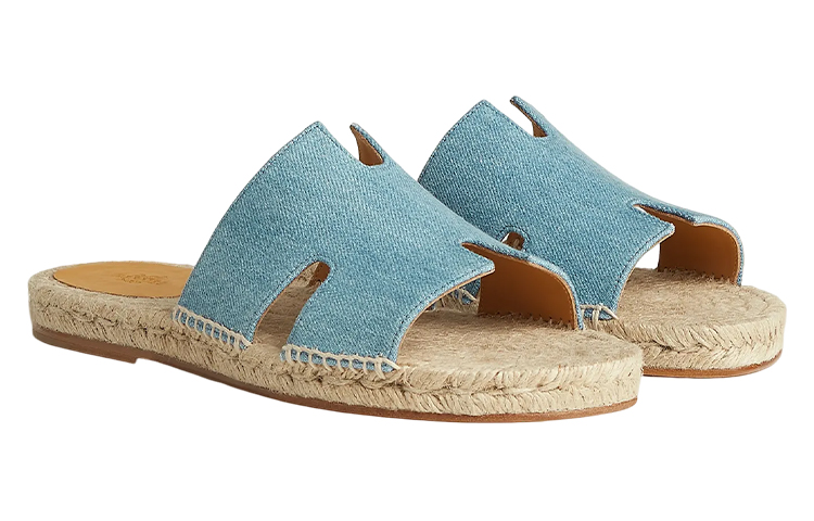 Lookbook エルメス デニム オープン トゥ スライド (ブルー) H221833Z-HBC