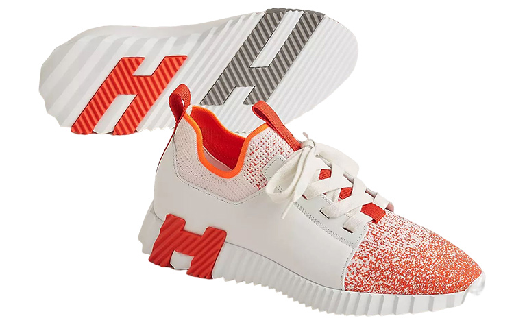 Shop HERMÈS Depart Low ''Blanc Orange'' H231778Z-HH5
