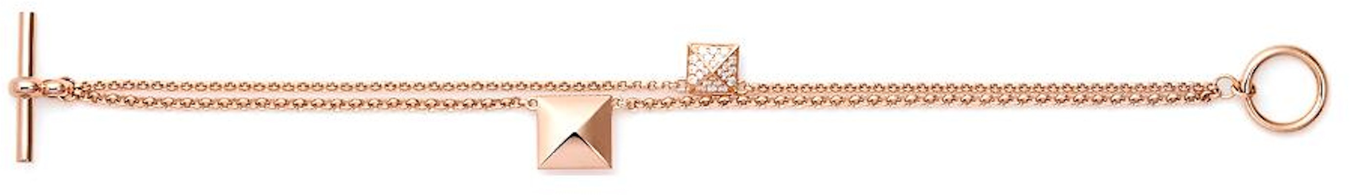 HERMES Gelang Emas Rose Diamond Segi untuk Unisex & Pasangan Perhiasan Emas H223408B 0016 Order HERMES Gelang Emas Rose Diamond Segi untuk Unisex & Pasangan Perhiasan Emas H223408B 0016