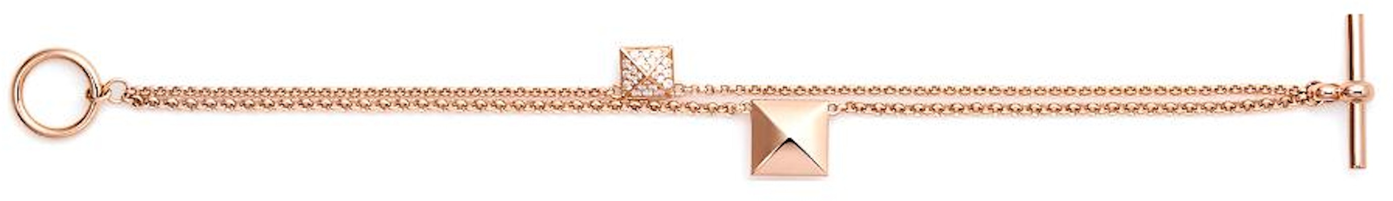 HERMES Gelang Emas Rose Diamond Segi untuk Unisex & Pasangan Perhiasan Emas H223408B 0016 Lookbook HERMES Gelang Emas Rose Diamond Segi untuk Unisex & Pasangan Perhiasan Emas H223408B 0016