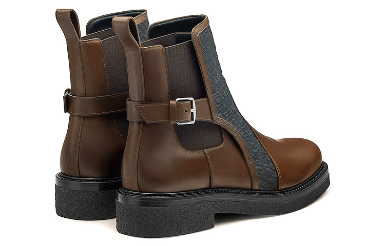 Shop HERMES Distance Stiefel ''Braun Schwarz Leder'' H212939Z-HMN