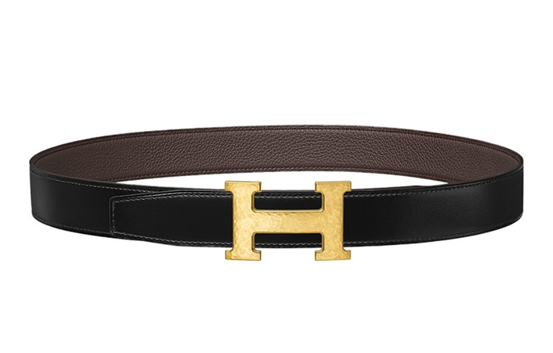 HERMES Double-Sided Calfskin Leather Belt Black/Chocolate 3.2cm H064540CC-H073967CAAB 圖 2