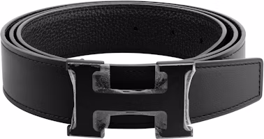 HERMES Double-Sided H Buckle Belt Black Calfskin Leather 3.2cm Accessory H080029CY89-H073996CAAF HERMES Double-Sided H Buckle Belt Black Calfskin Leather 3.2cm Accessory H080029CY89-H073996CAAF