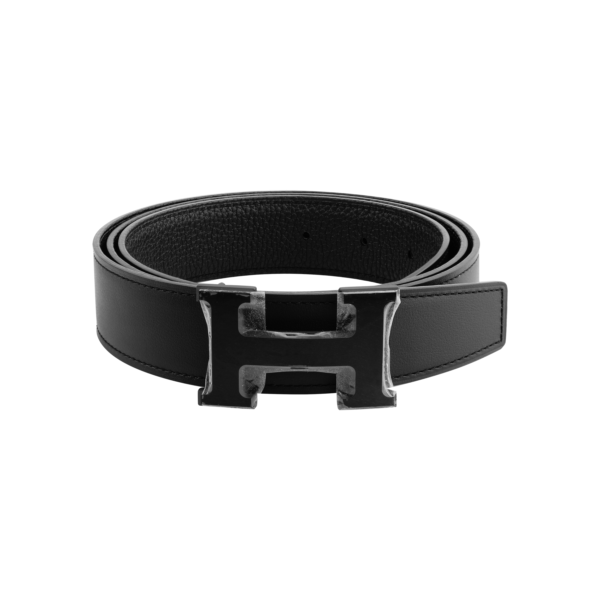 HERMES Double-Sided H Buckle Belt Black Calfskin Leather 3.2cm  Accessory H080029CY89-H073996CAAF 圖 2
