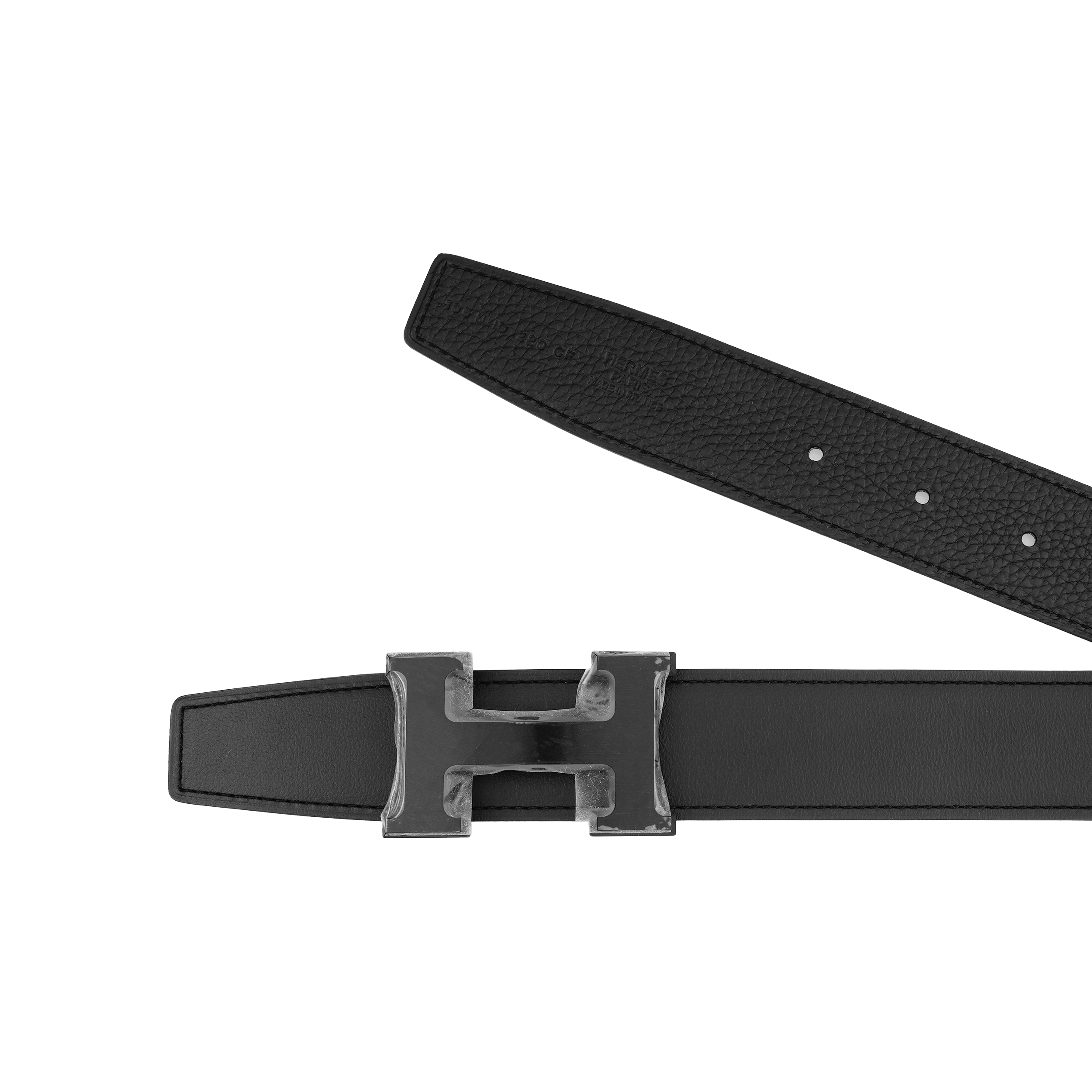 HERMES Double-Sided H Buckle Belt Black Calfskin Leather 3.2cm  Accessory H080029CY89-H073996CAAF 圖 5