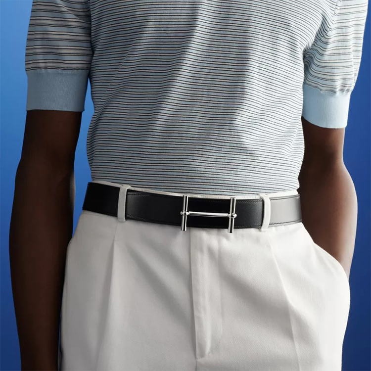 HERMES Double-Sided Leather Belt in Black/Gold, 3.8cm Wide H077938CK05-H077971CAAA 圖 3