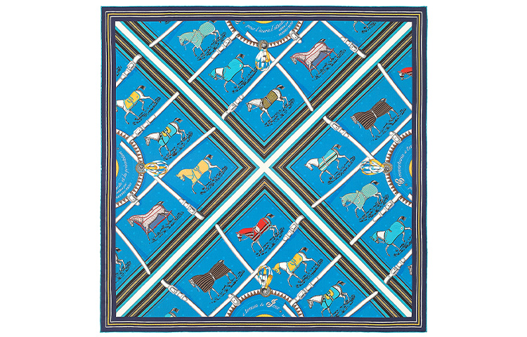 HERMES Double-Sided Silk Scarf with Galloping Horse Design. H903577S-08 圖 2