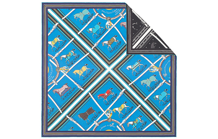 HERMES Double-Sided Silk Scarf with Galloping Horse Design. H903577S-08 圖 3