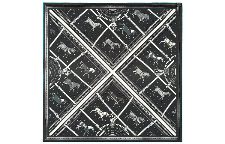 HERMES Double-Sided Silk Scarf with Galloping Horse Design. H903577S-08 圖 4