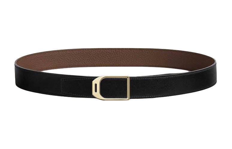 HERMES Double-Sided Smooth Buckle Leather Belt for Men H010632UP2KH073967CAAB085 圖 2