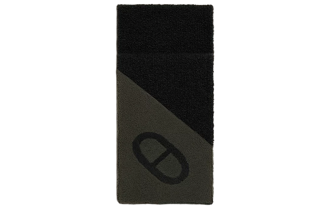 HERMES Double Bouclette Warm Knitted Scarf for Men in Black. H393824T 01 圖 2