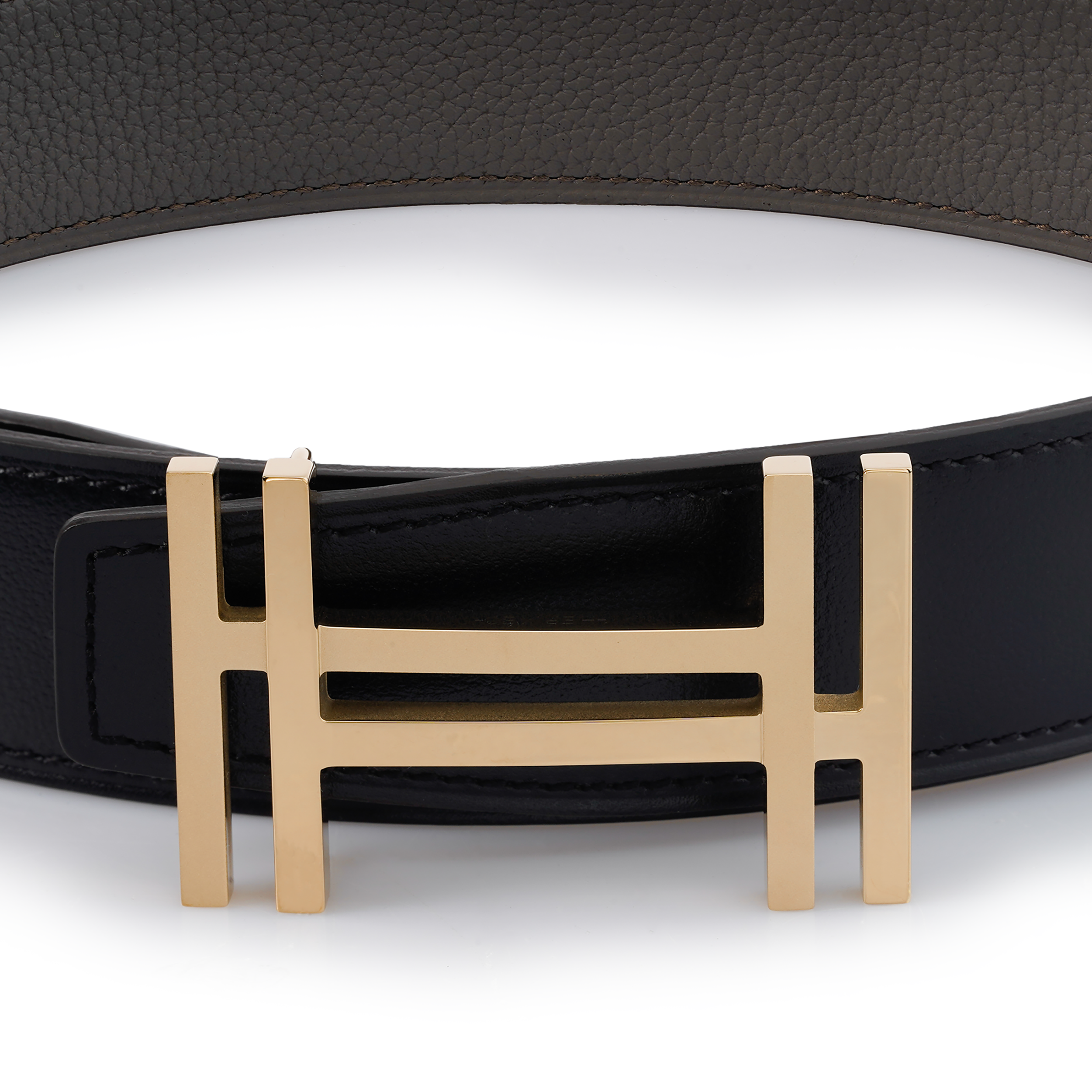 Lookbook HERMES Cinturón Reversible Piel Togo Negro/Etoupe Hebilla Doble H 3.2cm. H066050CP2K+H073967CAAC