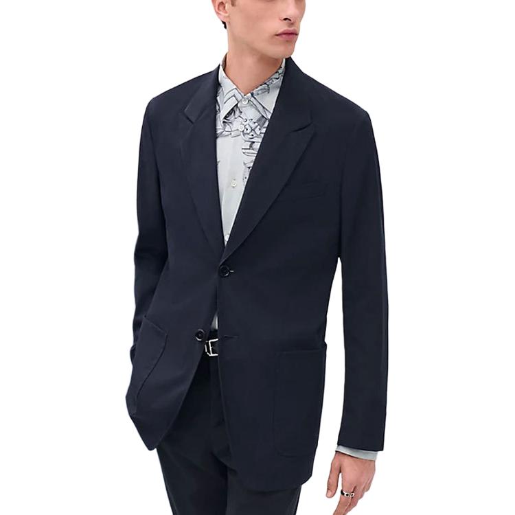 Hermes Double Jeu Stadium Light Cotton Jacket Dark Blue H554184H301