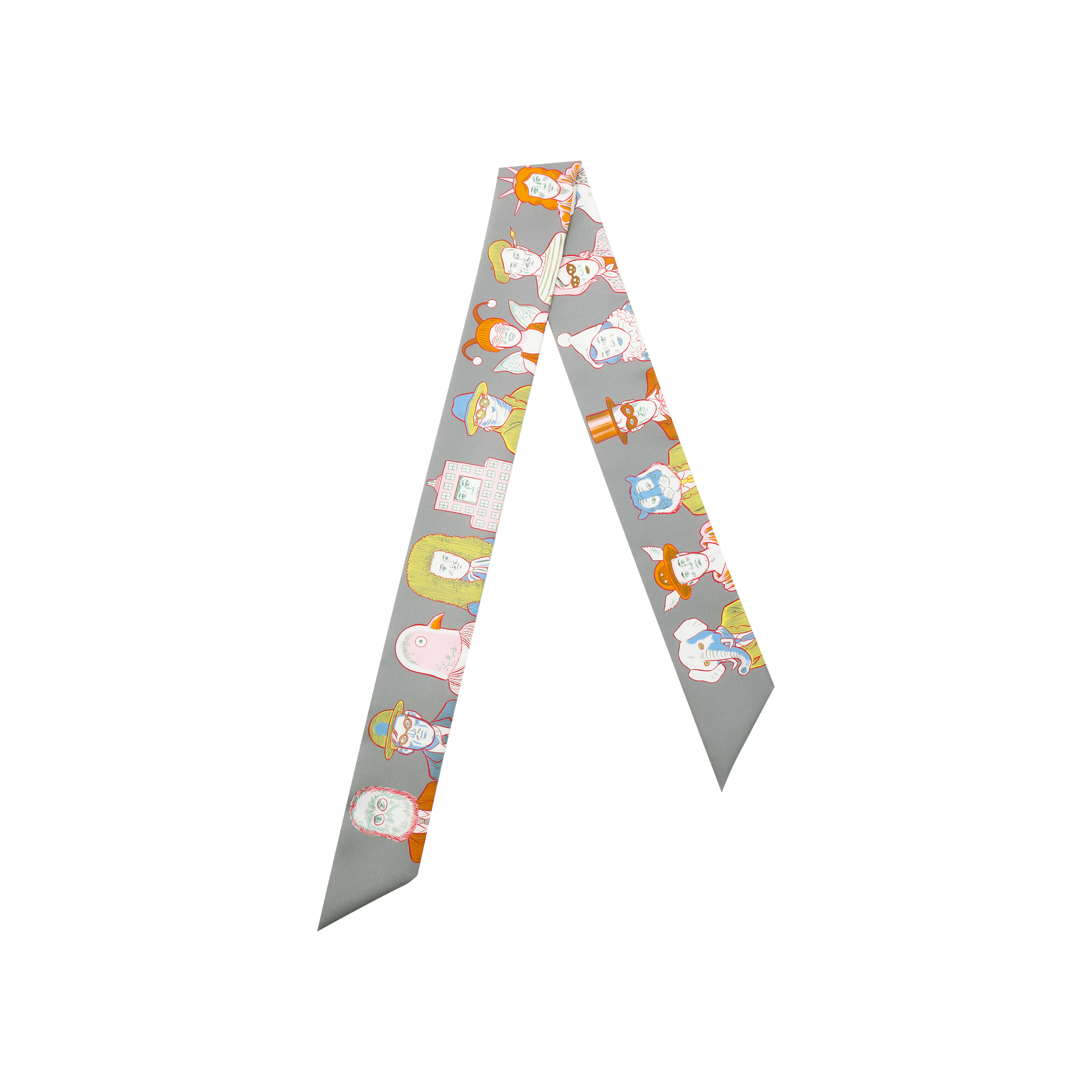 HERMES Dress Code Twilly Grey Scarf Unisex Couple Style H063780S-43 圖 3