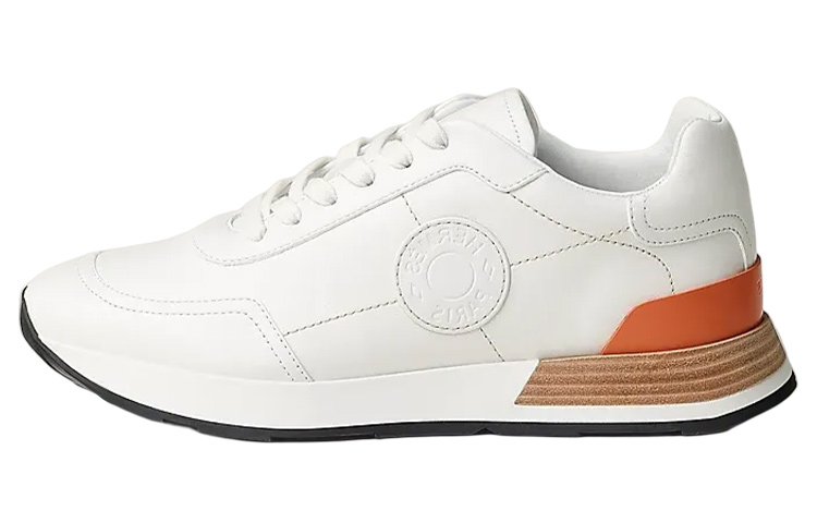 HERMES Drive 'Fashion Leather White Low-Top' H212910Z-H91