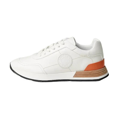 HERMES Drive 'Fashion Leather White Low-Top'