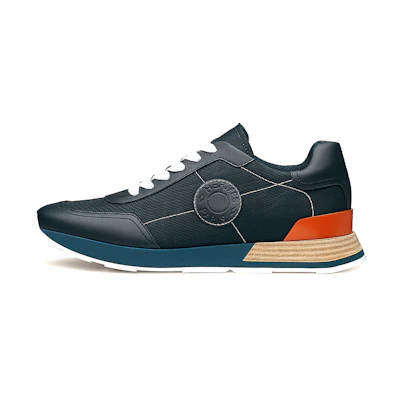 HERMES Drive Low 'Navy Canvas and Calfskin'