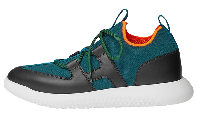 HERMES Duel Knit Calfskin Sneakers 'Blue Black' H212911Z-HG5